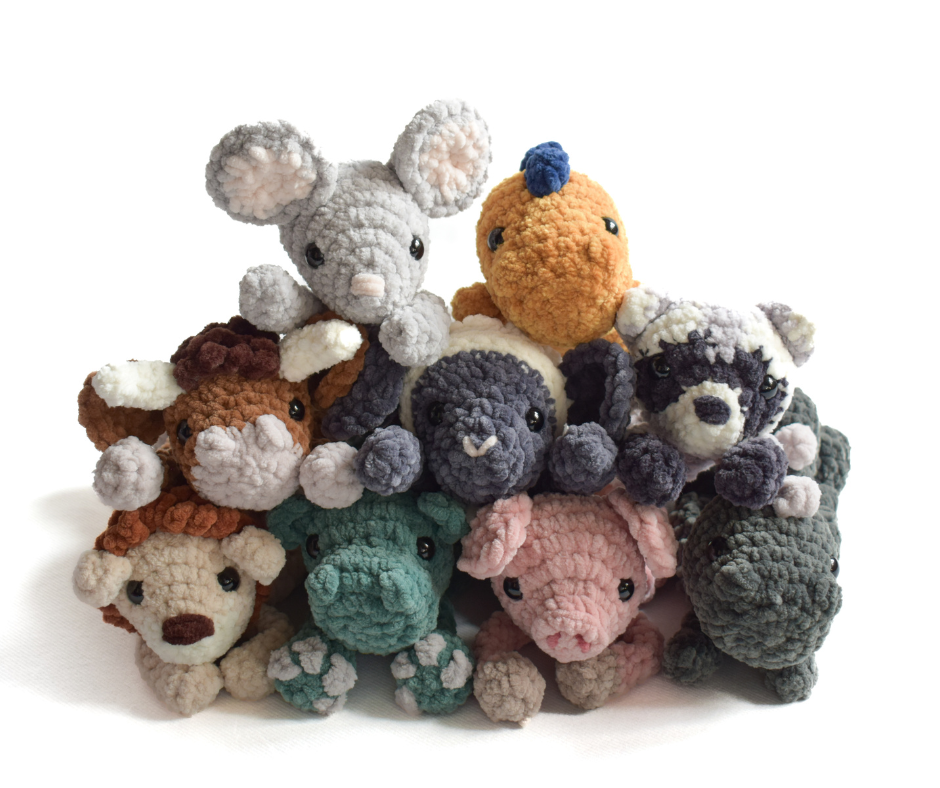 Alle knuffels van Elien samen op één foto